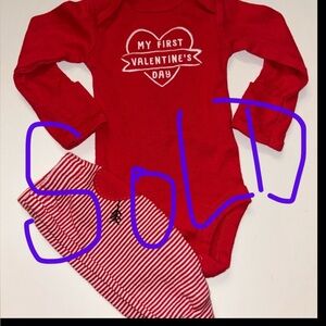 Carter's Red Valentine's Day Baby Onesie